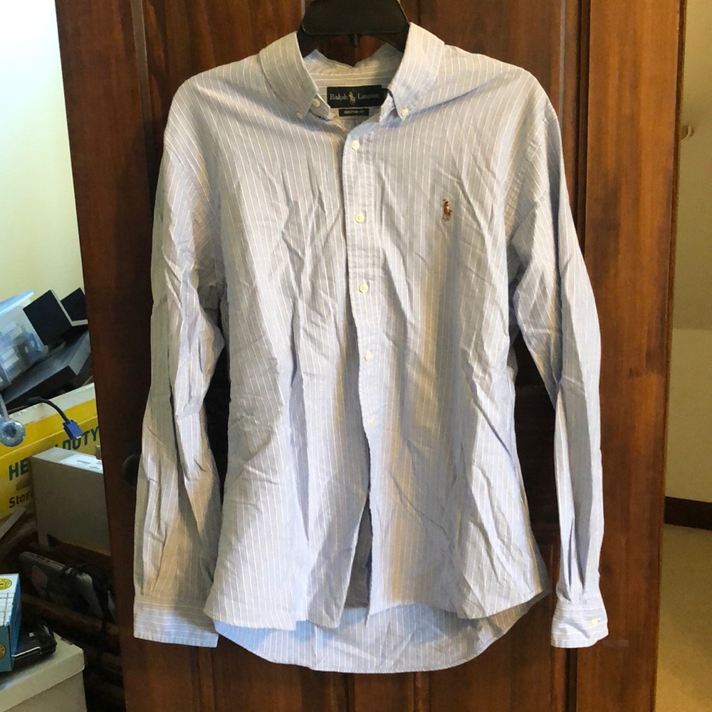 Men’s button down shirt.